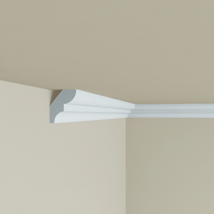 Cornisa decorativa din polimer rigid C3 2.8x2.8x200 cm