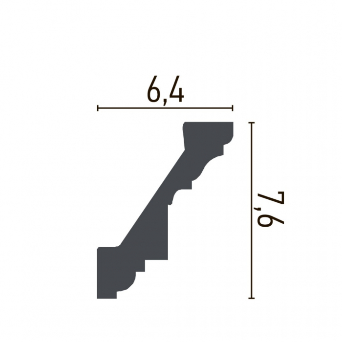 Cornisa decorativa din poliuretan C710 - 7.6x6.4x200 cm [2]
