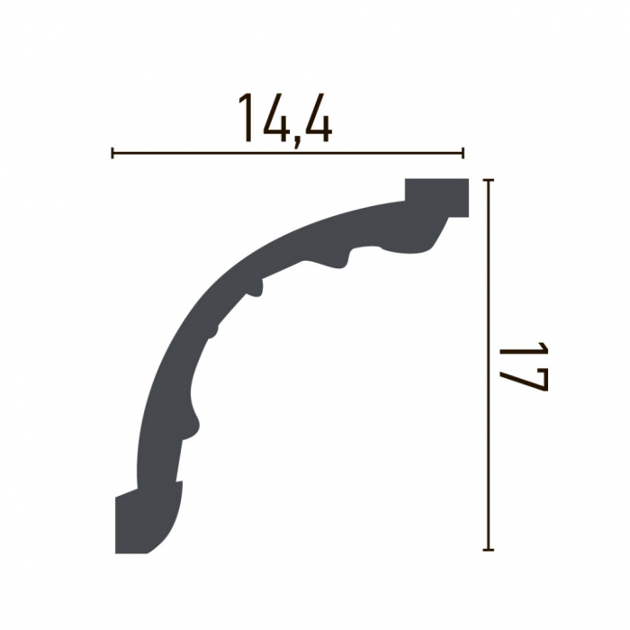Cornisa decorativa din poliuretan C761 - 17x14.4x200 cm [2]