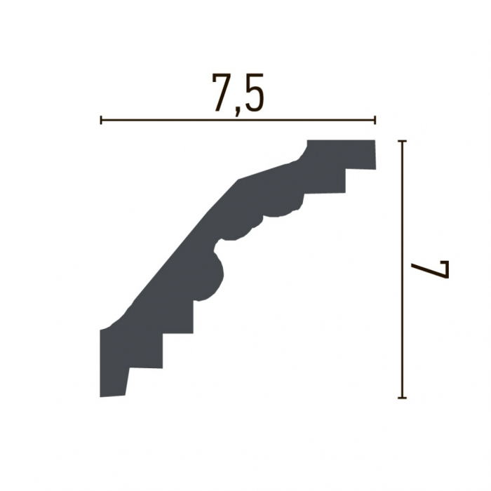 Cornisa decorativa din poliuretan C773 - 7x7.5x200 cm [2]