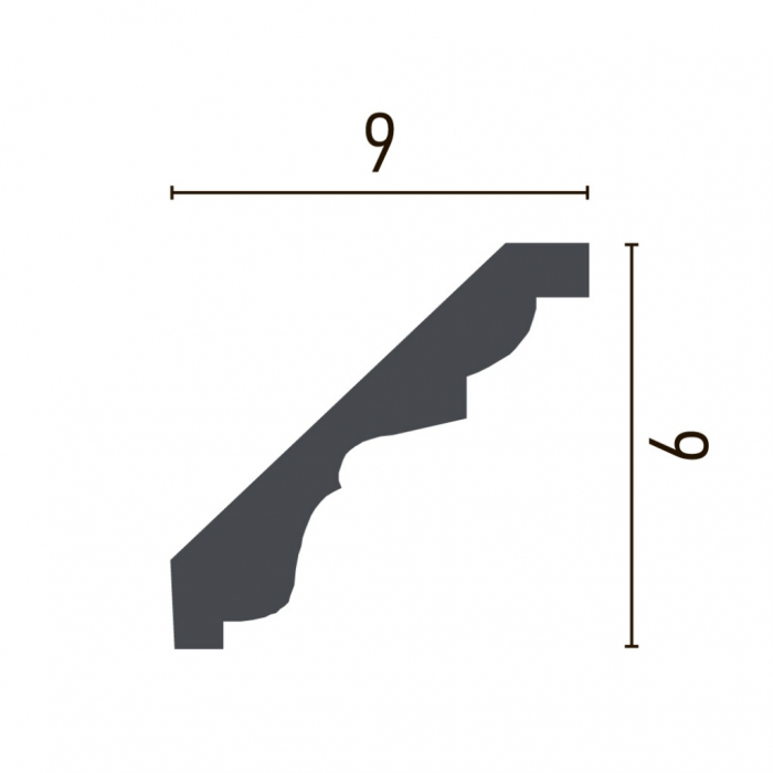 Cornisa decorativa din poliuretan C777 - 9x9x200 cm [2]