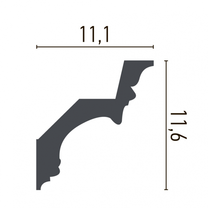 Cornisa decorativa din poliuretan C914 - 11.6x11.1x200 cm [2]