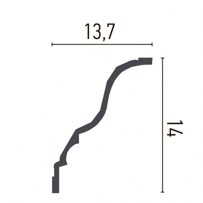 Cornisa decorativa din poliuretan P811 - 14x13.7x200 cm [2]