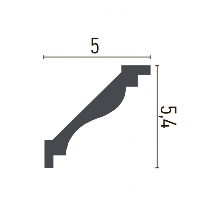 Cornisa decorativa din poliuretan P812 - 5.4x5x200 cm [2]