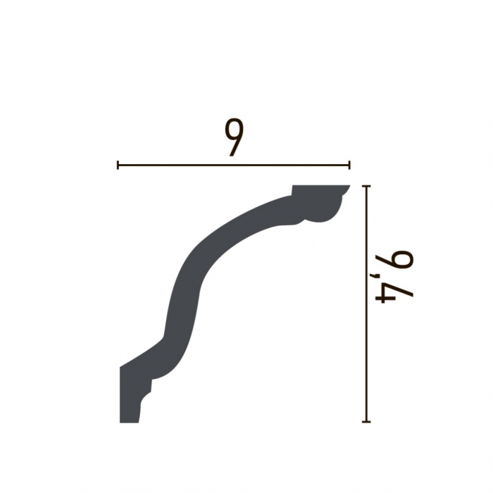 Cornisa decorativa din poliuretan P816 - 9x9.4x200 cm [2]