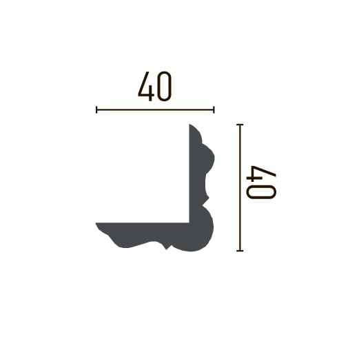 Cornisa decorativa din poliuretan P817 - 4x4x200 cm [2]