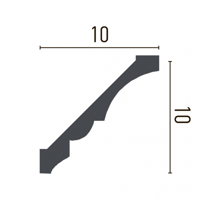Cornisa decorativa din poliuretan P823 - 10x10x200 cm [2]