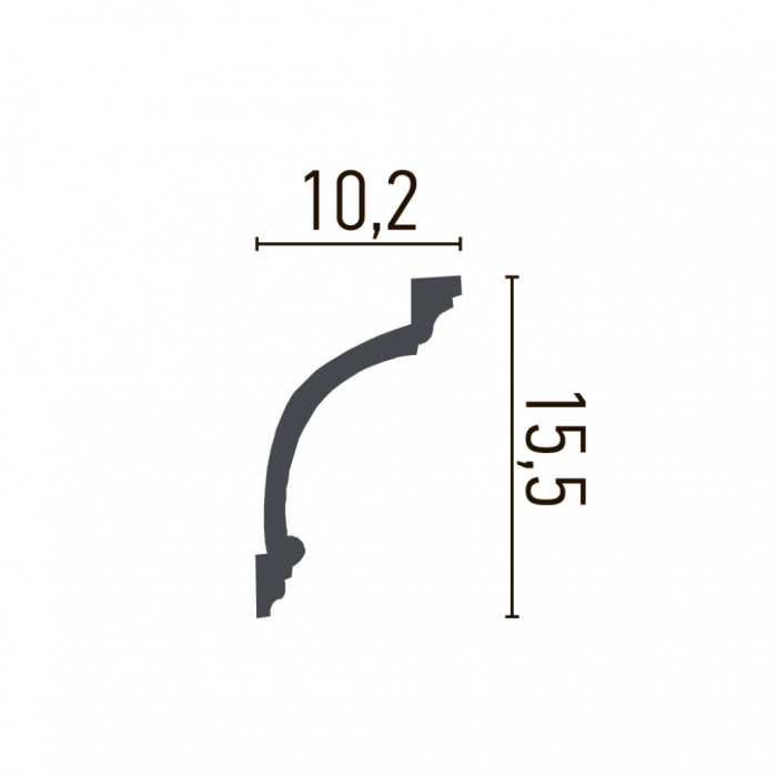 Cornisa decorativa din poliuretan P833 - 10.2x15.5x200 cm [2]