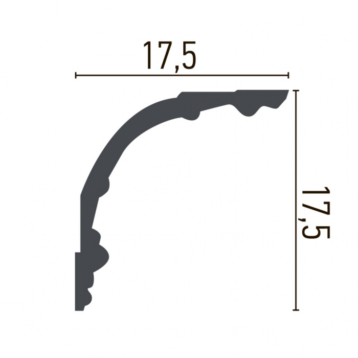 Cornisa decorativa din poliuretan P849 - 17.5x17.5x200 cm [2]