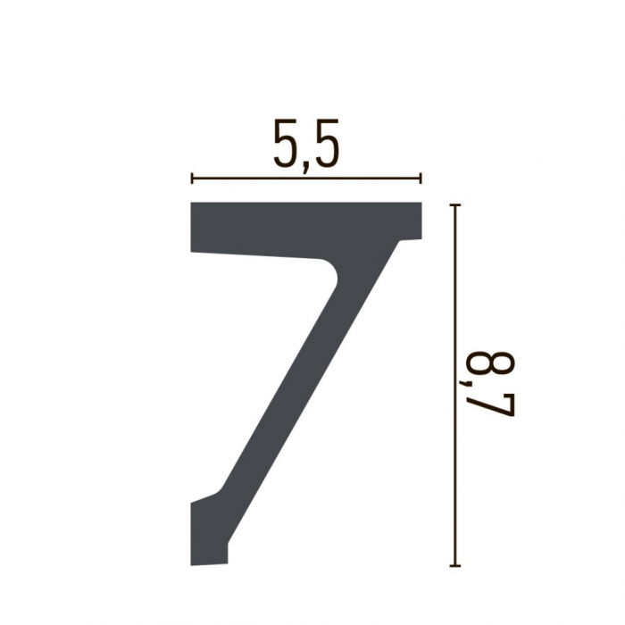 Cornisa decorativa din poliuretan P881 - 8.5x5.5x200 cm [2]