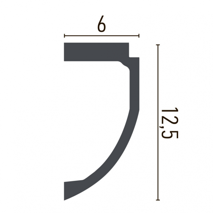 Cornisa decorativa din poliuretan P883 - 6x12.5x200 cm [2]