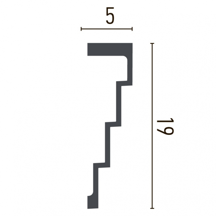 Cornisa decorativa din poliuretan P886 - 5x19x200 cm [2]