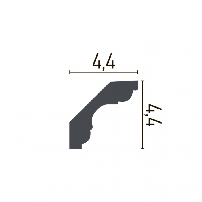 Cornisa decorativa din poliuretan P911 - 4.4x4.4x200 cm [2]