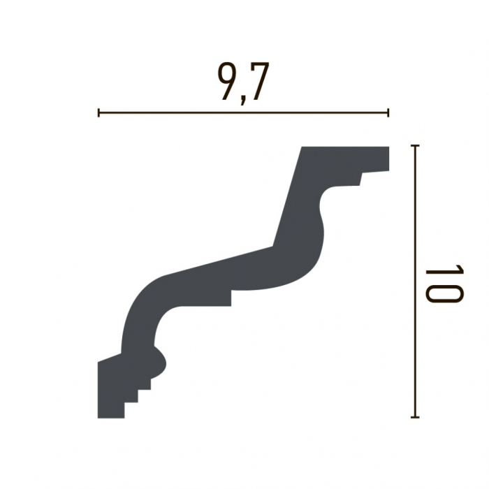 Cornisa decorativa din poliuretan P914 - 10x10x200 cm [2]