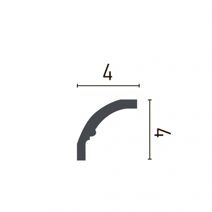 Cornisa decorativa din poliuretan P922 - 4x4x200 cm [2]