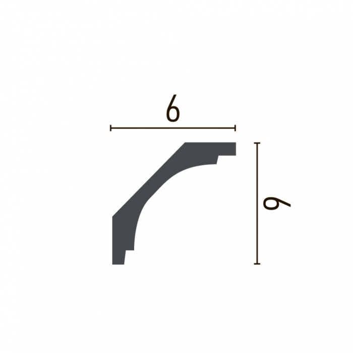 Cornisa decorativa din poliuretan P930 - 6x6x200 cm [2]