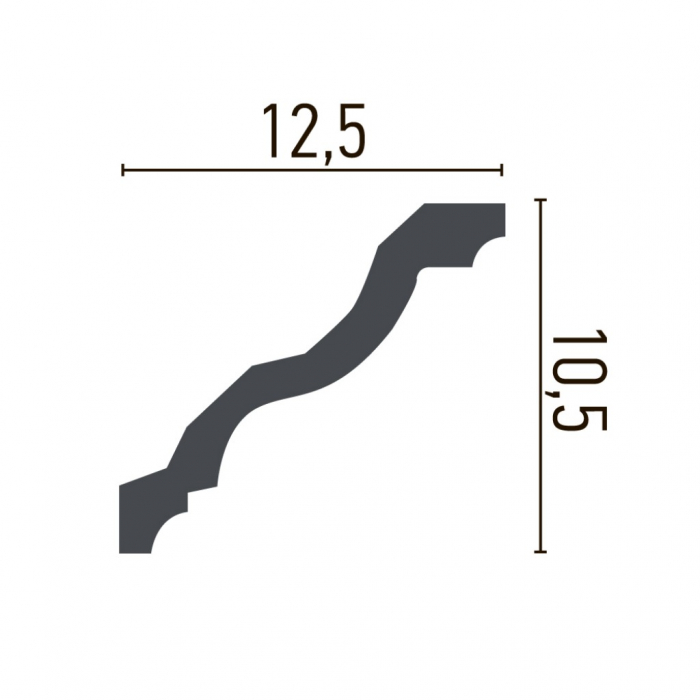 Cornisa decorativa din poliuretan P934 - 10.4x12.4x200 cm [2]