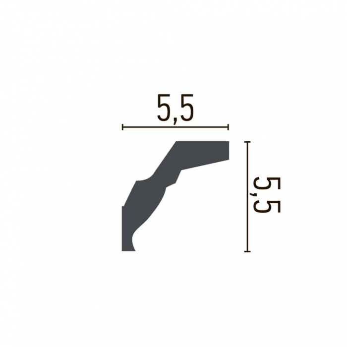 Cornisa decorativa din poliuretan P938 - 5.5x5.5x200 cm [2]