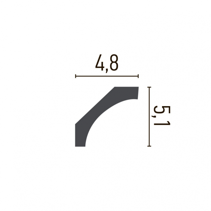 Cornisa decorativa din poliuretan P941 - 5.1x4.8x200 cm [2]