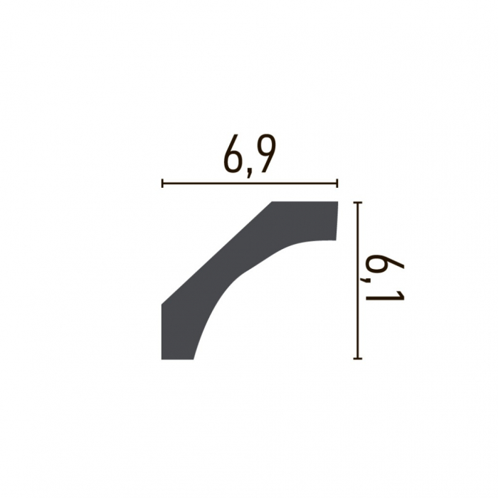 Cornisa decorativa din poliuretan P944 - 6.1x6.9x200 cm [2]