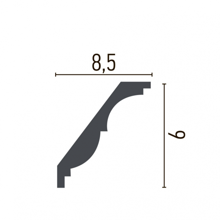 Cornisa decorativa din poliuretan P946 - 9x8.5x200 cm [2]