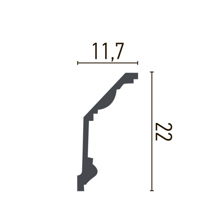 Cornisa decorativa din poliuretan P947 - 22.4x11.6x200 cm [2]