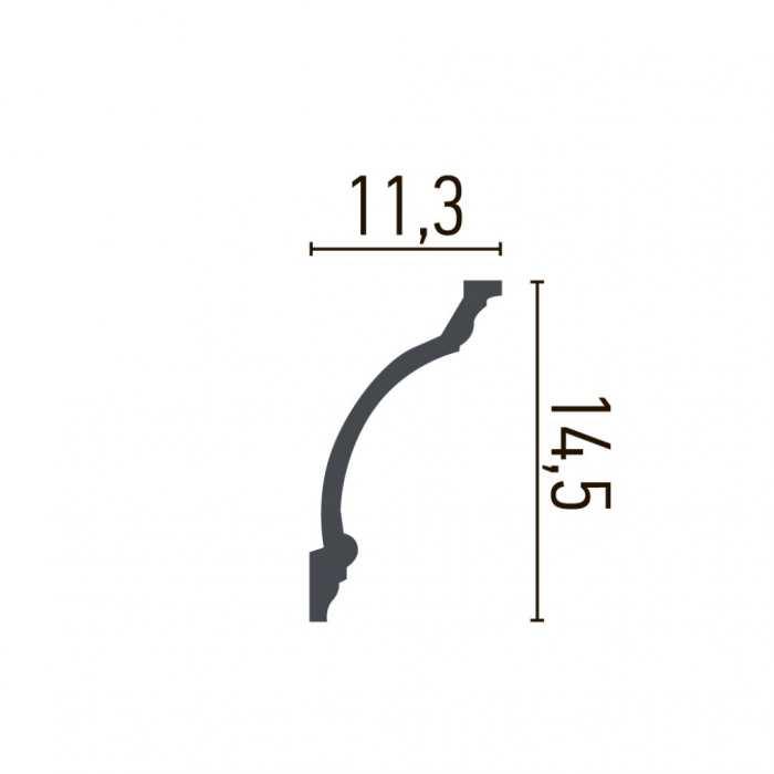 Cornisa decorativa din poliuretan P949 - 11.3x14.5x200 cm [2]