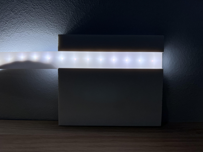 Difuzor de lumina LED din PVC, alb, 2.1x100 cm [3]