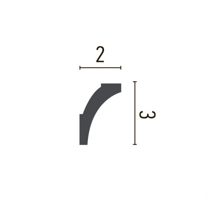 Cornisa decorativa din poliuretan P879 - 2x3x200 cm [2]