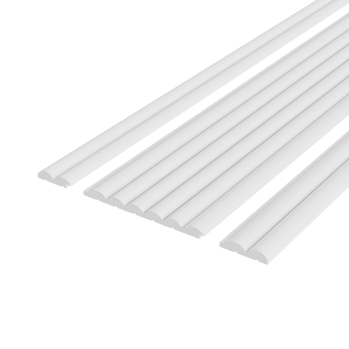 Panou riflaj decorativ 3D din polimer rigid, model Cloud - 12x1.2x270 cm [2]