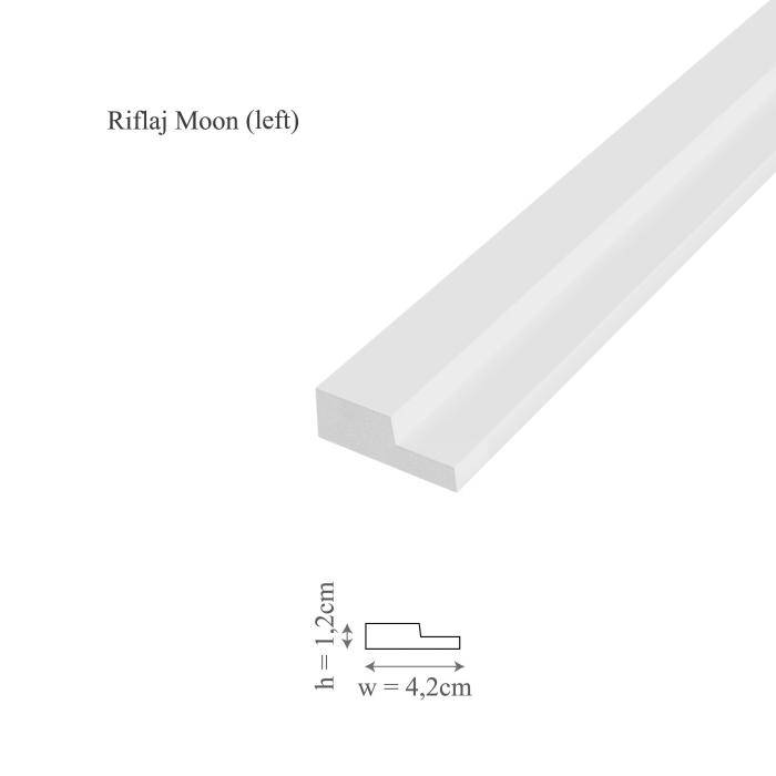 Panou riflaj decorativ 3D din polimer rigid, model Moon - 12.2x1.2x250 cm [4]