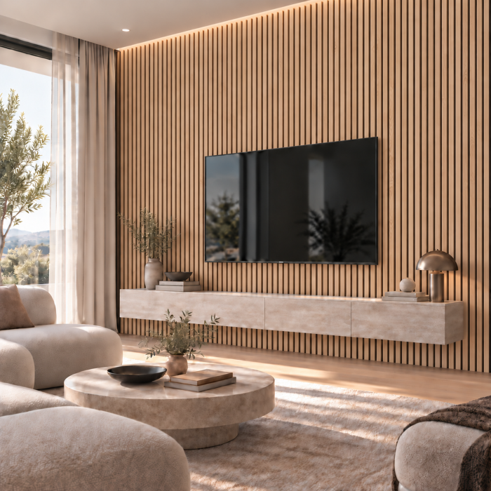 Panou riflaj decorativ 3D din polimer rigid, model Moon Light- 12.2x1.2x270 cm [2]