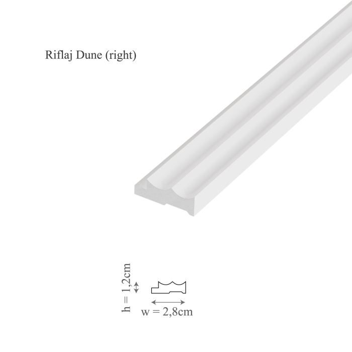 Profil dreapta riflaj decorativ, Dune R, 2.8x1.2x270 cm [1]