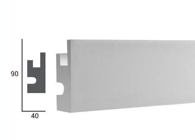 Profil pentru banda LED din polistiren extrudat acoperit cu rasina minerala KD301 - 9x4x115 cm [3]