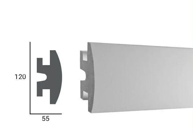 Profil pentru banda LED din polistiren extrudat acoperit cu rasina minerala KD306 - 12x5.5x115 cm [2]