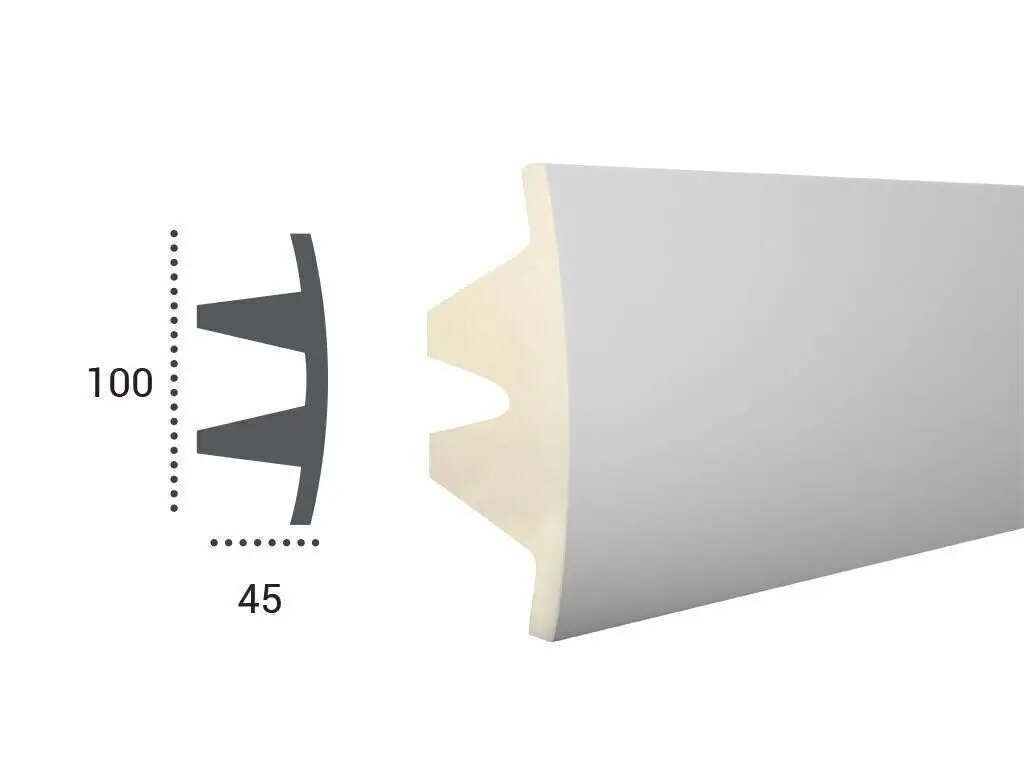 Profil pentru banda LED din poliuretan KF503 - 10x4.5x200 cm [2]