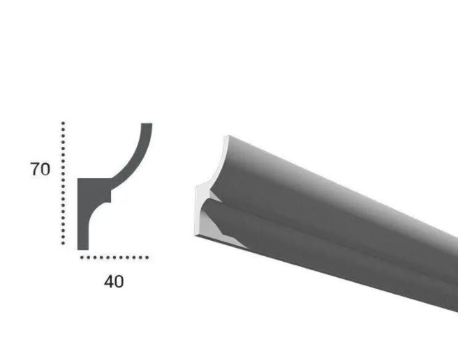 Profil pentru banda LED din poliuretan KF701 - 7x4x200 cm [2]