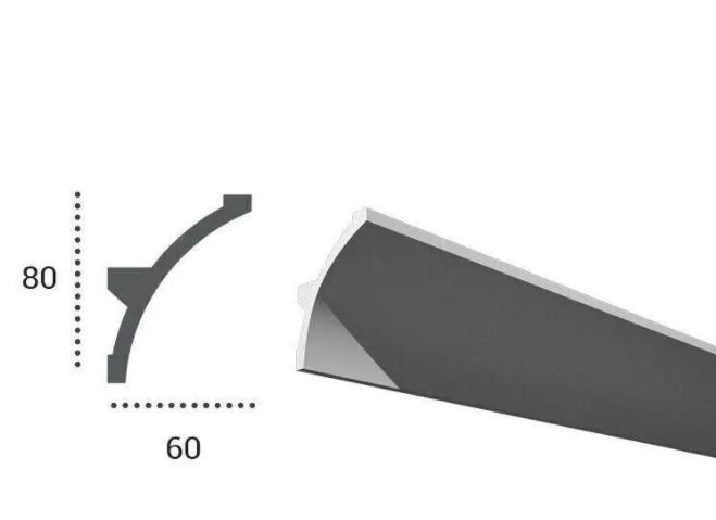 Profil pentru banda LED din poliuretan KF702 - 8x6x200 cm [2]