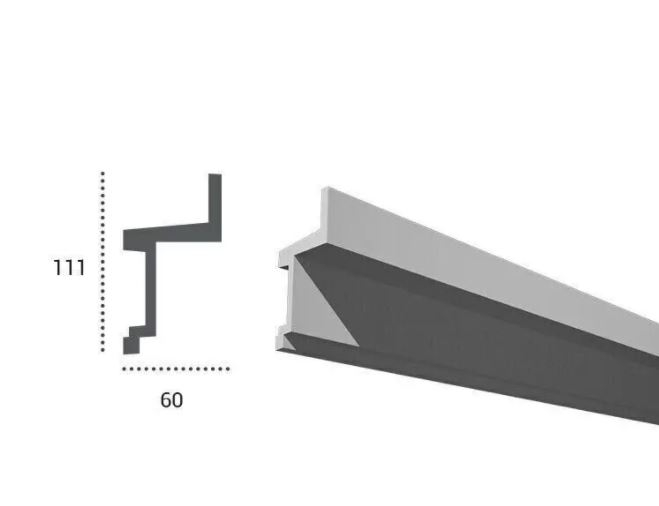 Profil pentru banda LED din poliuretan KF705 - 11.1x6x200 cm [2]