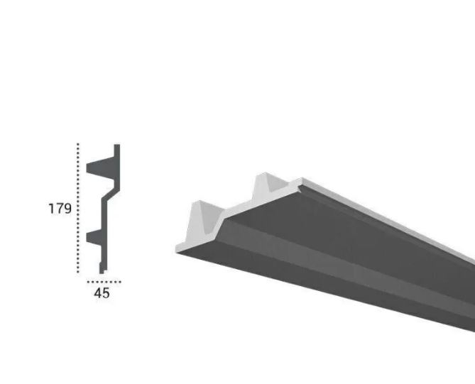 Profil pentru banda LED din poliuretan KF707 - 17.9x4.5x200 cm [2]