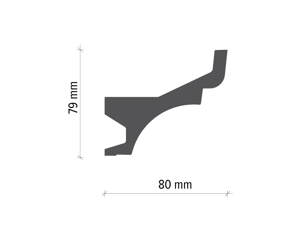 Profil pentru banda LED din poliuretan KF716 - 7.9x8x200 cm [2]