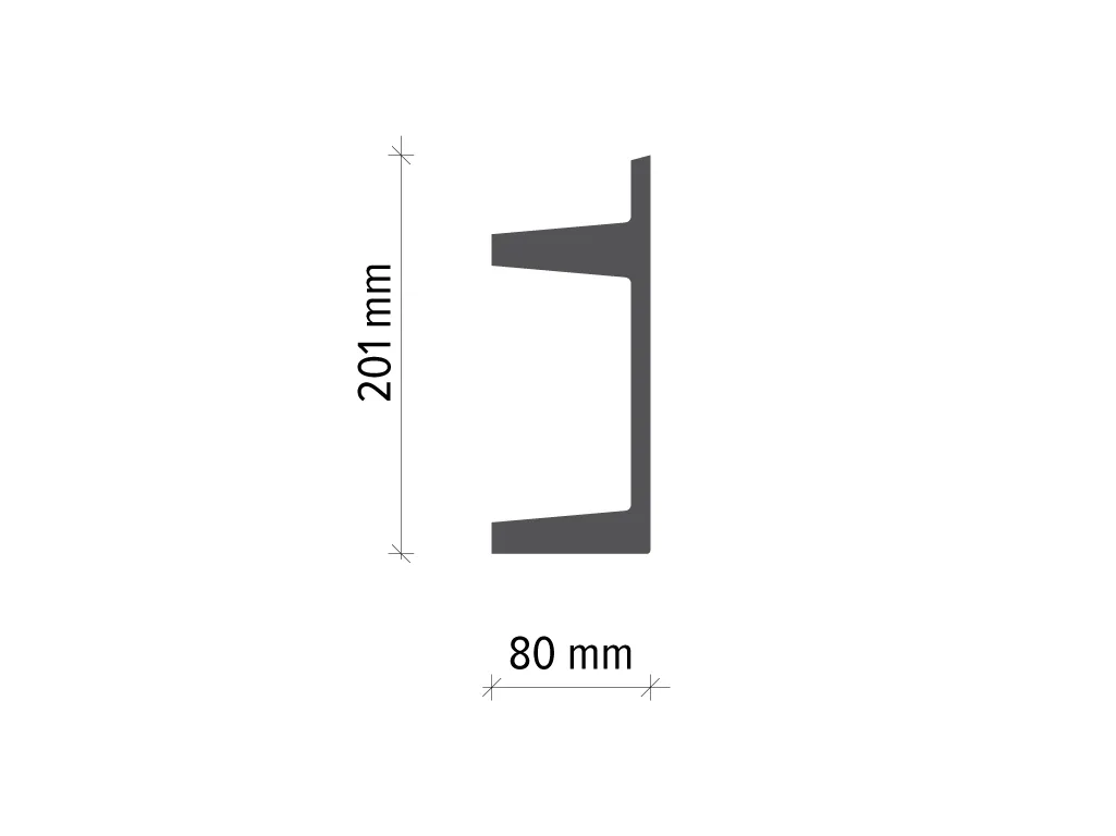 Profil pentru banda LED din poliuretan KF722 - 20.1x8x200 cm [2]