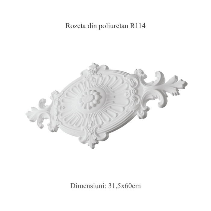 Rozeta decorativa din poliuretan R114 - 31.5x4.5x60 cm [2]