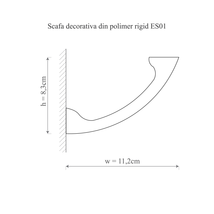 Scafa decorativa din polimer rigid ES1 - 8.3x11.2x200 cm [2]