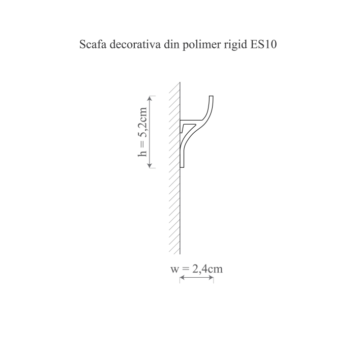Scafa decorativa din polimer rigid ES10 - 5.2x2.4x200 cm [3]