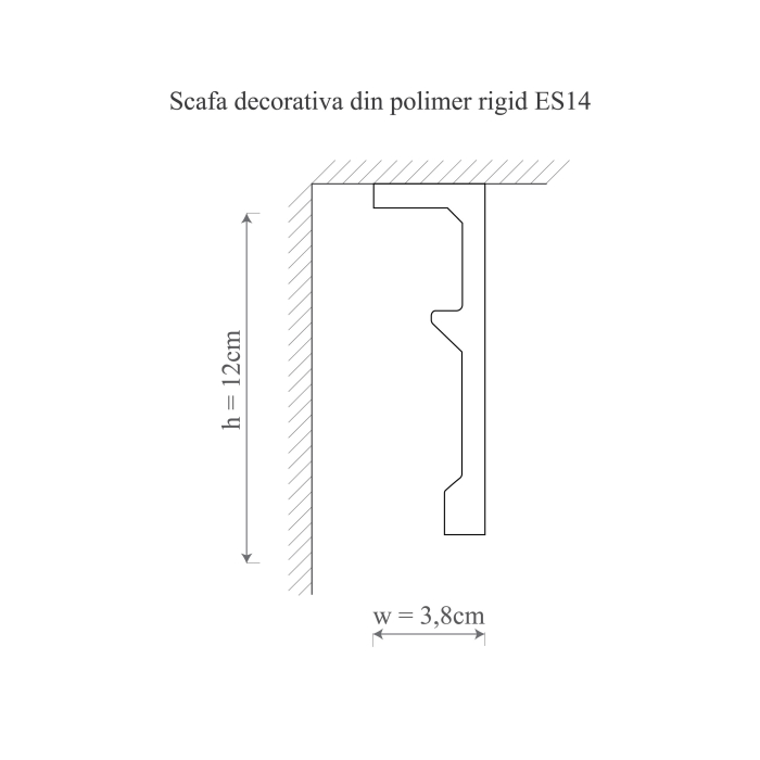Scafa decorativa din polimer rigid ES14 - 12x3.8x200 cm [3]