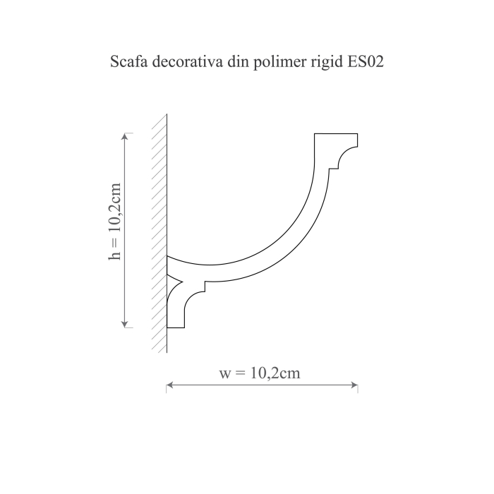 Scafa decorativa din polimer rigid ES2 - 10.2x10.2x200 cm [3]