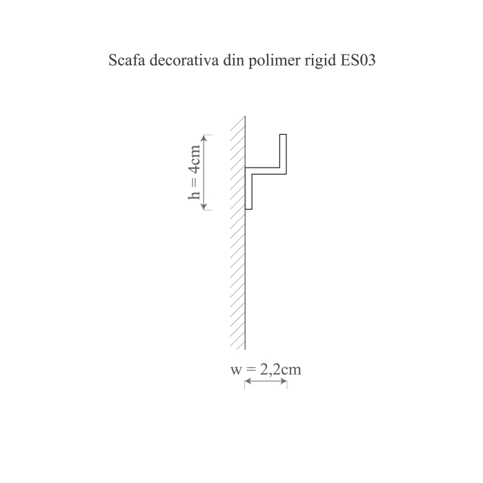 Scafa decorativa din polimer rigid ES3 - 4x2.2x200 cm [3]