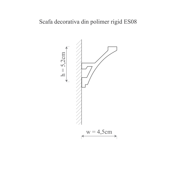 Scafa decorativa din polimer rigid ES8 - 5.2x4.5x200 cm [3]