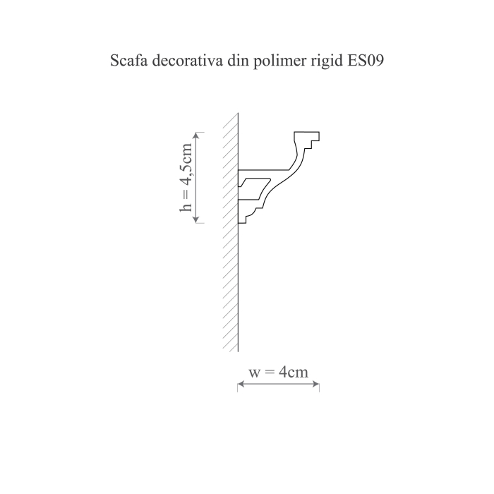 Scafa decorativa din polimer rigid ES9 - 4.5x4x200 cm [3]